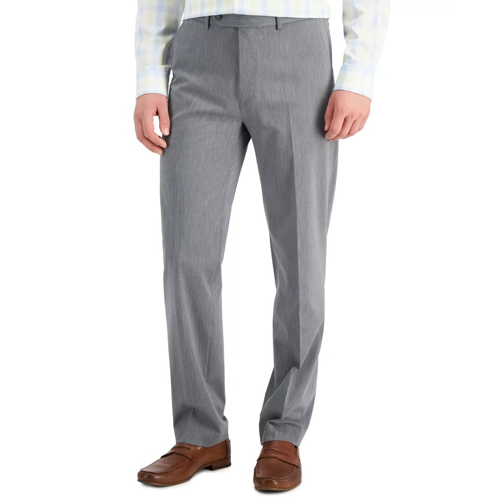 Nautica Dress Pants Men's Grey Performance Stretch Modern Fit 40Wx29L
